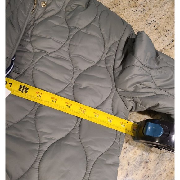 New! Joules Women US4 UK8 Rosedale Gray Quilted Jacket Plaid Lined Corduroy Trim - Picture 4 of 16